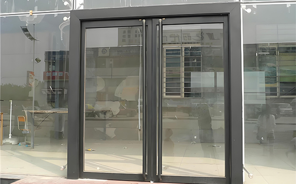 宁陕玻璃地弹门