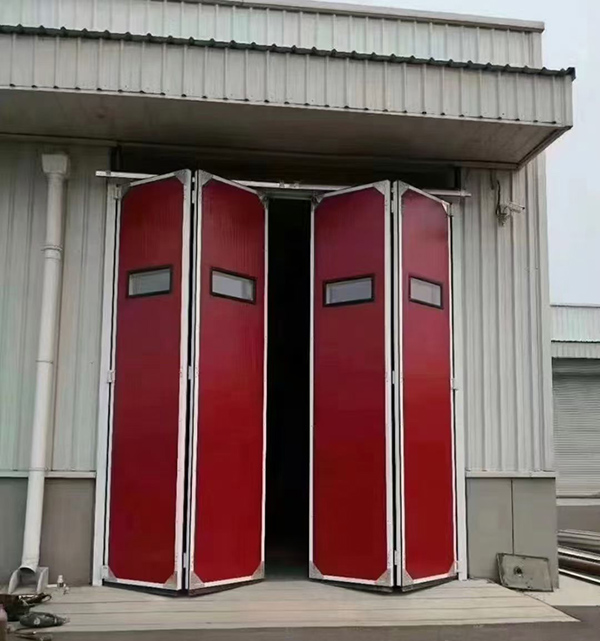 宁陕工业折叠门在大型装配车间出入口的应用实例